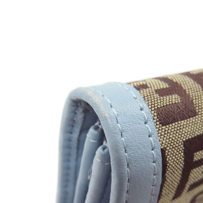 FENDI Zucchinopattern Long wallet (with coin pocket) Canvas Ladies [Used]