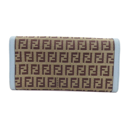 FENDI Zucchinopattern Long wallet (with coin pocket) Canvas Ladies [Used]