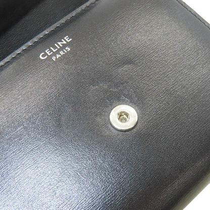 CELINE Triomphe Flap Tri-fold wallet (with Coin Pocket) Leather Ladies [Used]