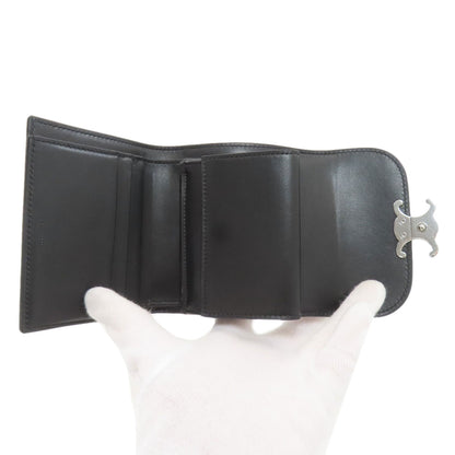 CELINE Triomphe Flap Tri-fold wallet (with Coin Pocket) Leather Ladies [Used]
