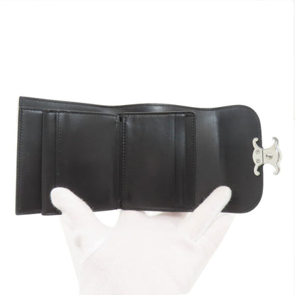 CELINE Triomphe Flap Tri-fold wallet (with Coin Pocket) Leather Ladies [Used]