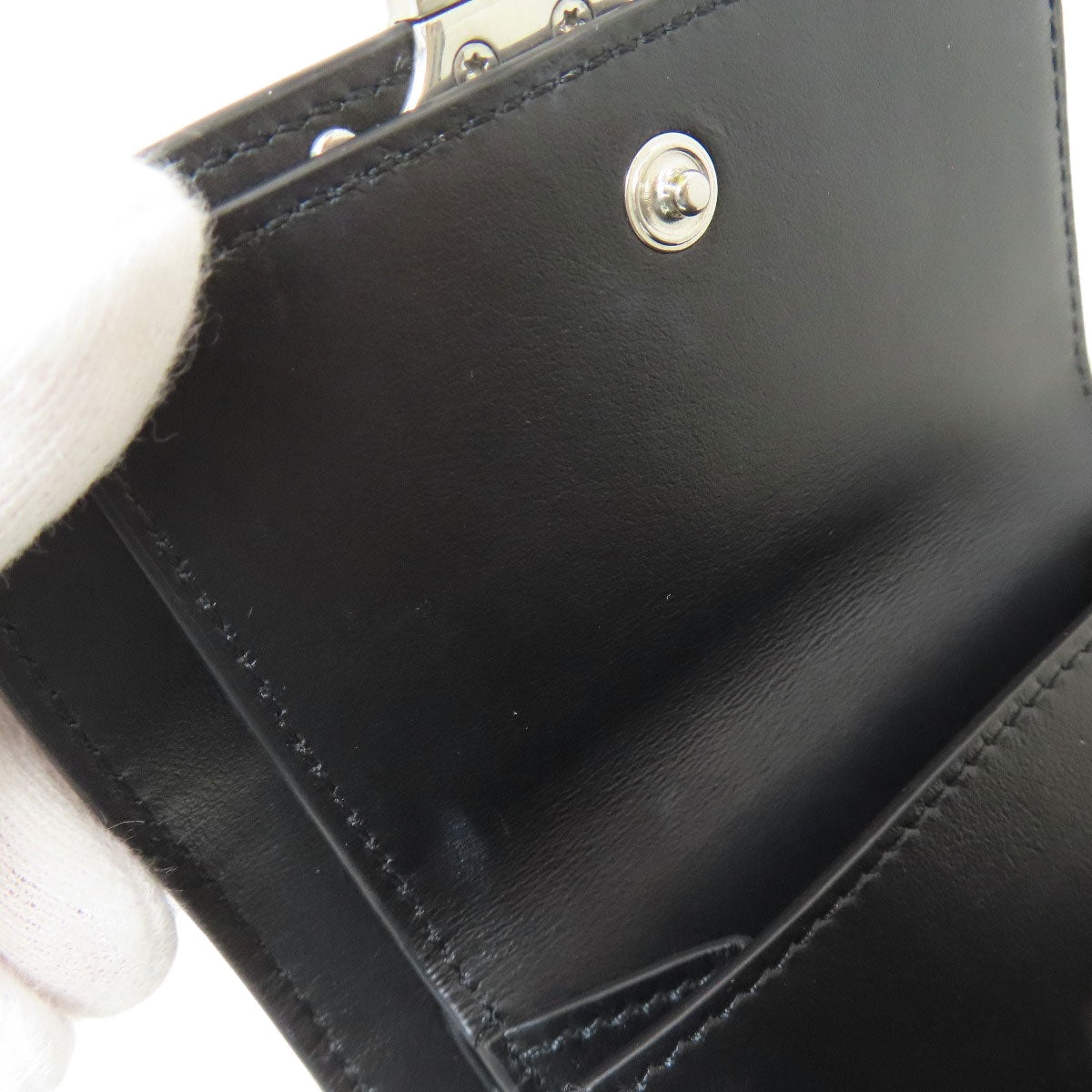 CELINE Triomphe Flap Tri-fold wallet (with Coin Pocket) Leather Ladies [Used]