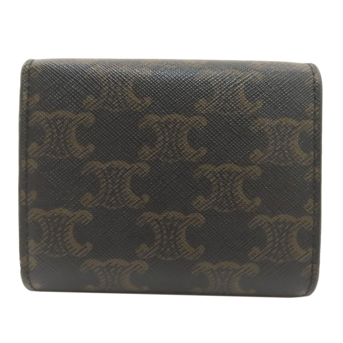 CELINE Triomphe Flap Tri-fold wallet (with Coin Pocket) PVC Ladies [Used]