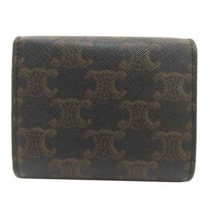 CELINE Triomphe Flap Tri-fold wallet (with Coin Pocket) PVC Ladies [Used]