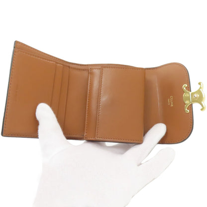 CELINE Triomphe Flap Tri-fold wallet (with Coin Pocket) PVC Ladies [Used]