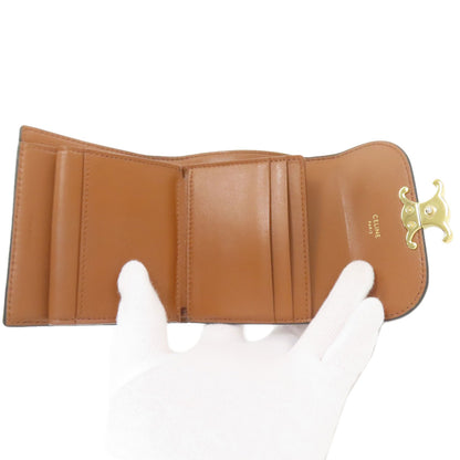 CELINE Triomphe Flap Tri-fold wallet (with Coin Pocket) PVC Ladies [Used]