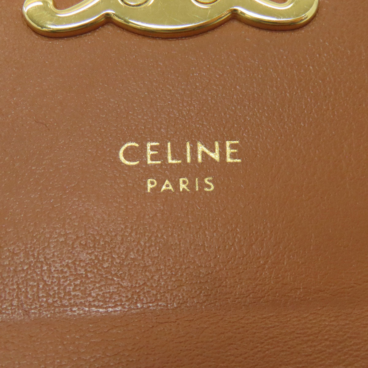 CELINE Triomphe Flap Tri-fold wallet (with Coin Pocket) PVC Ladies [Used]