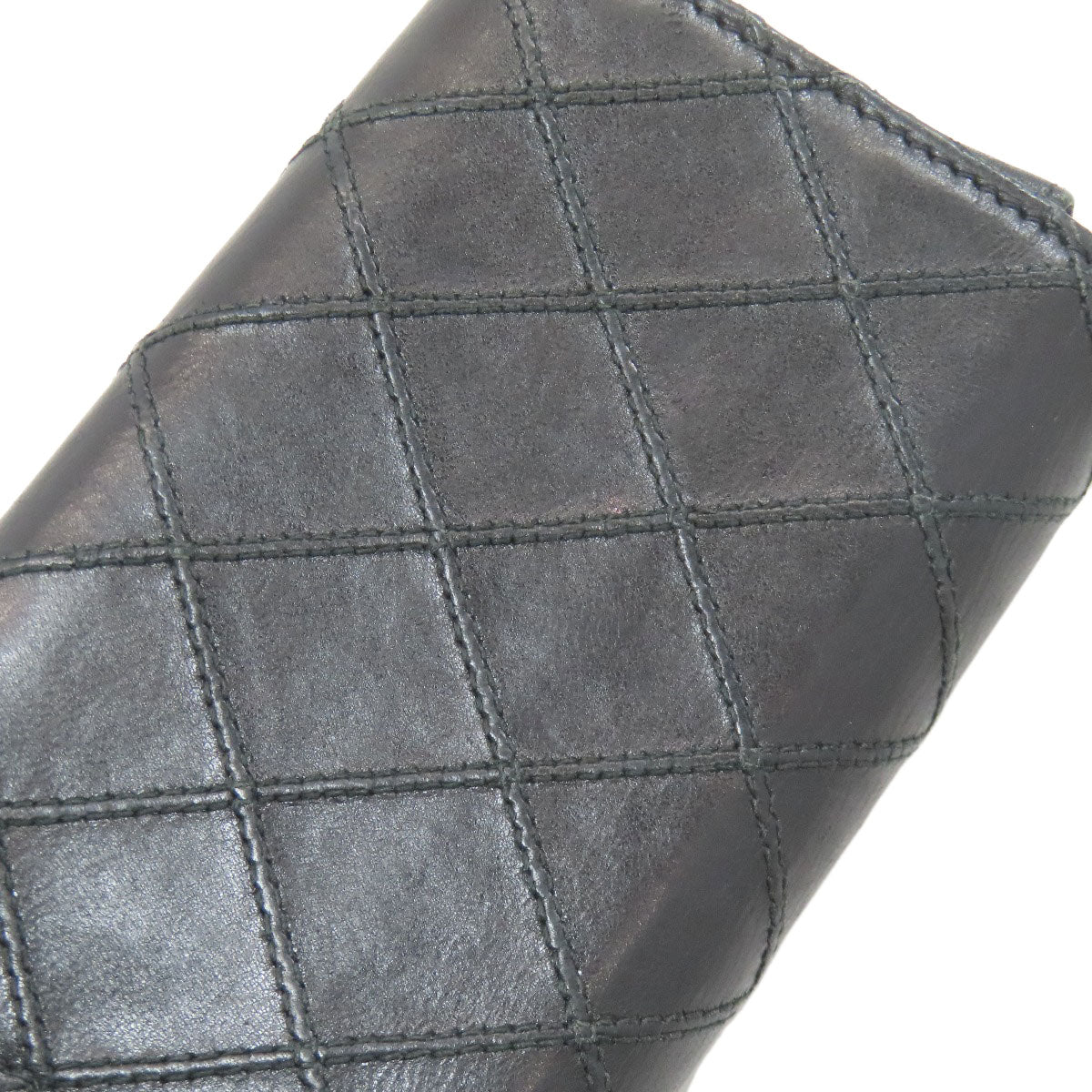 CHANEL Matelasse COCO Mark Card Case Leather Ladies [Used]