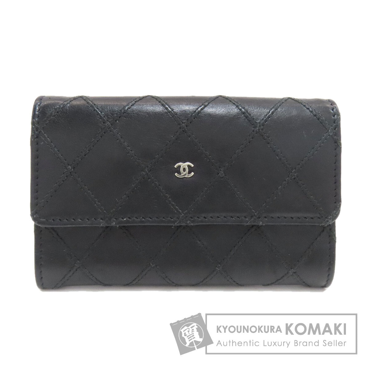 CHANEL Matelasse COCO Mark Card Case Leather Ladies [Used]