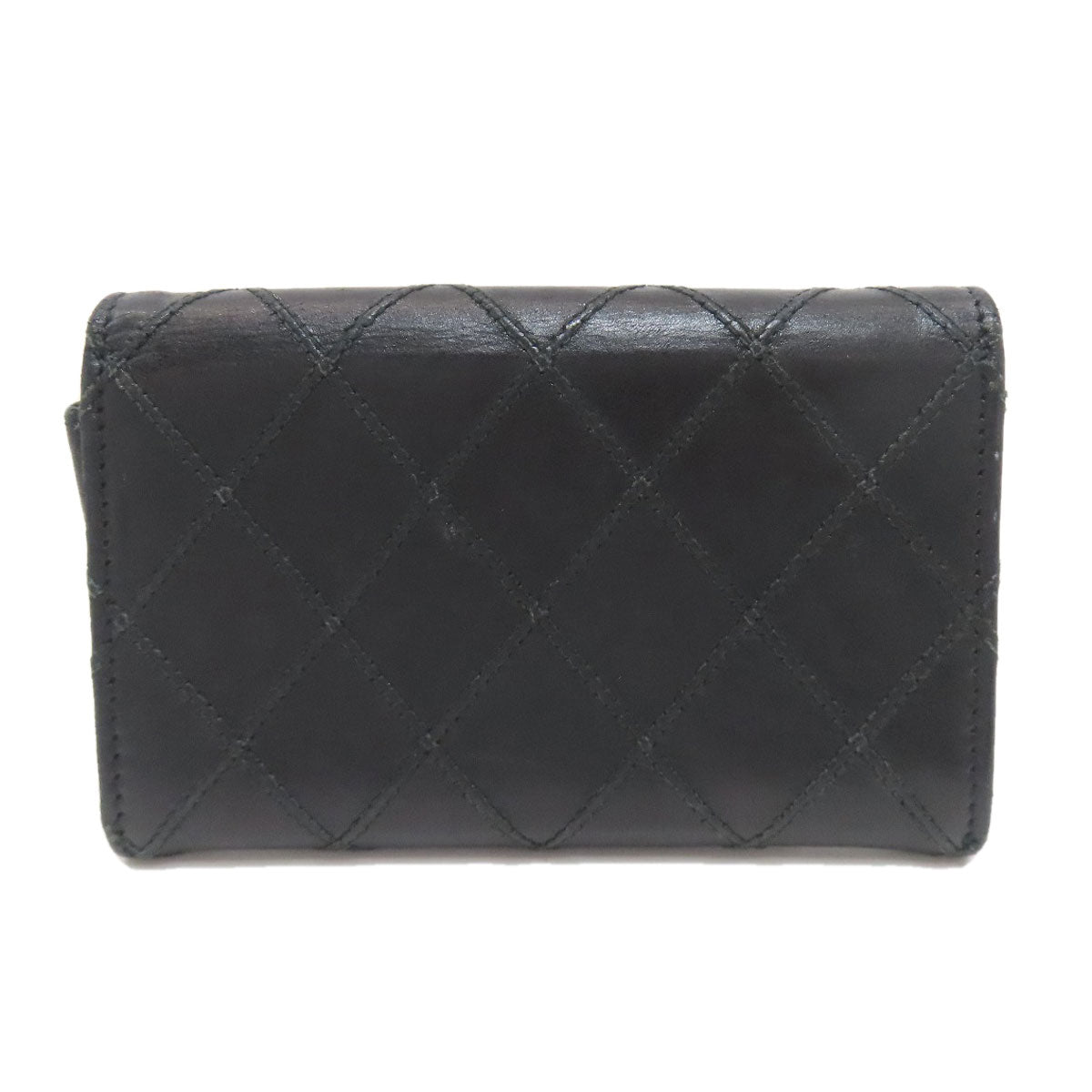 CHANEL Matelasse COCO Mark Card Case Leather Ladies [Used]