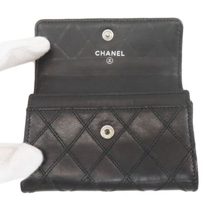 CHANEL Matelasse COCO Mark Card Case Leather Ladies [Used]