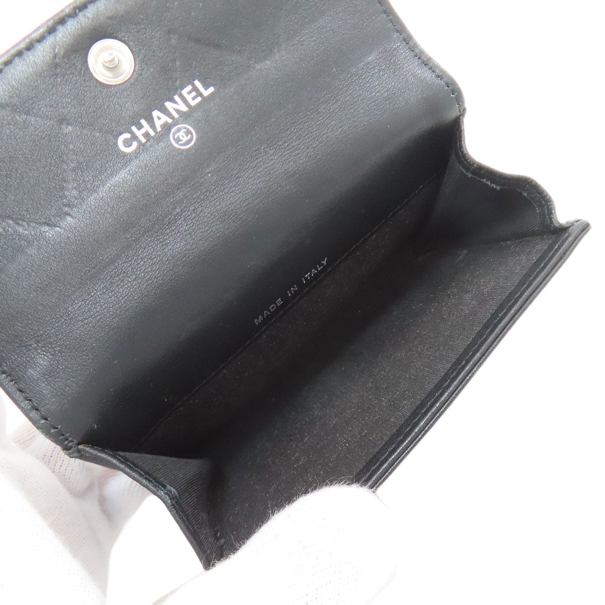 CHANEL Matelasse COCO Mark Card Case Leather Ladies [Used]