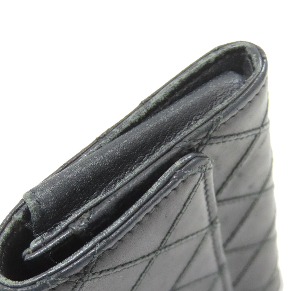 CHANEL Matelasse COCO Mark Card Case Leather Ladies [Used]