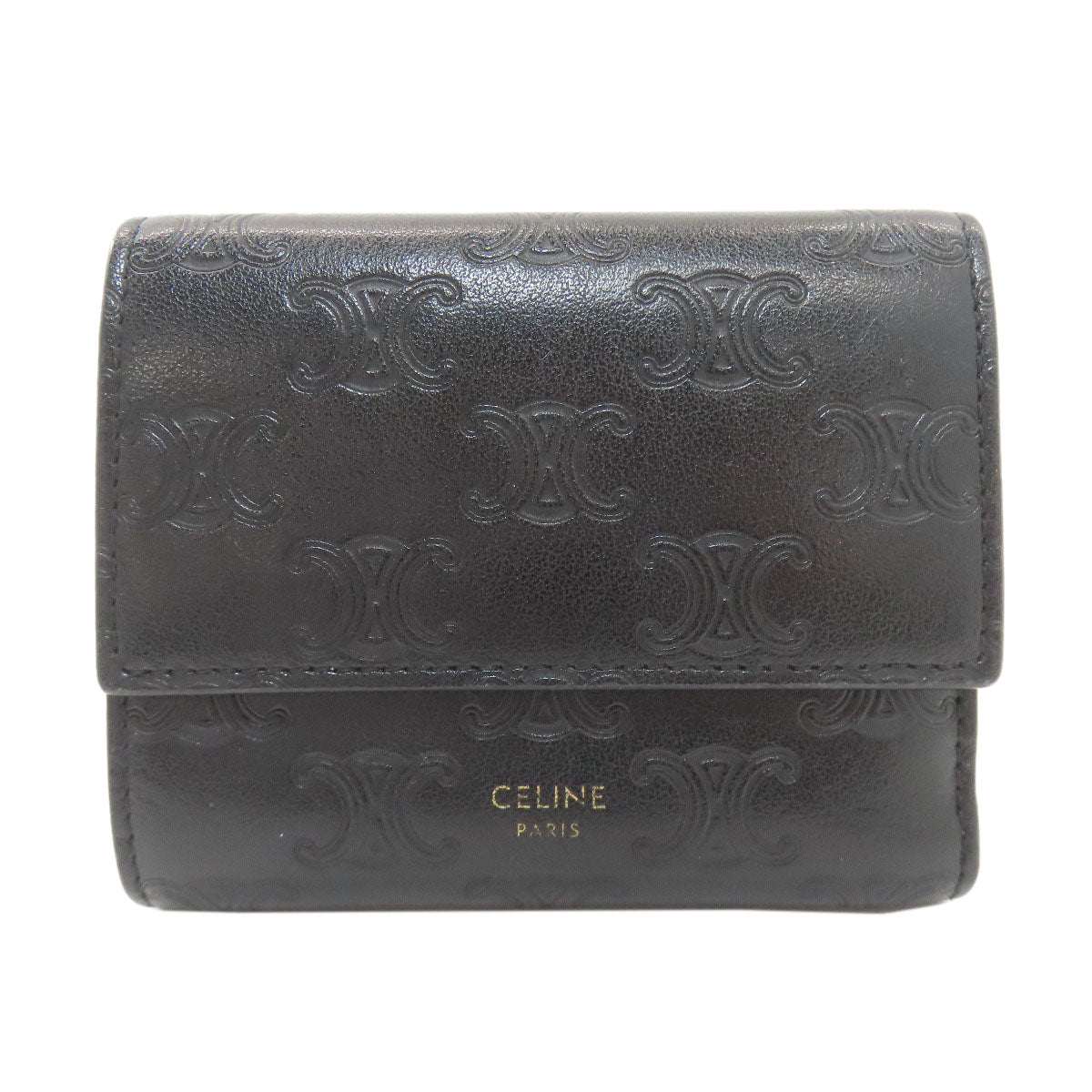 CELINE Small trifold wallet Tri-fold wallet (with Coin Pocket) Leather Ladies [Used]