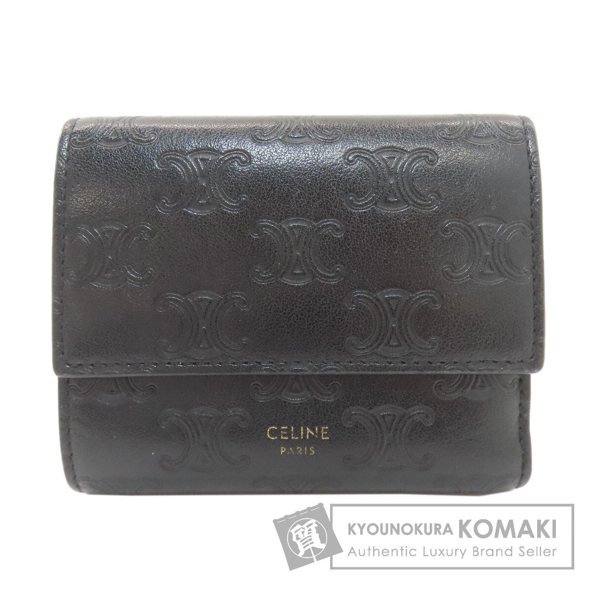 CELINE Small trifold wallet Tri-fold wallet (with Coin Pocket) Leather Ladies [Used]
