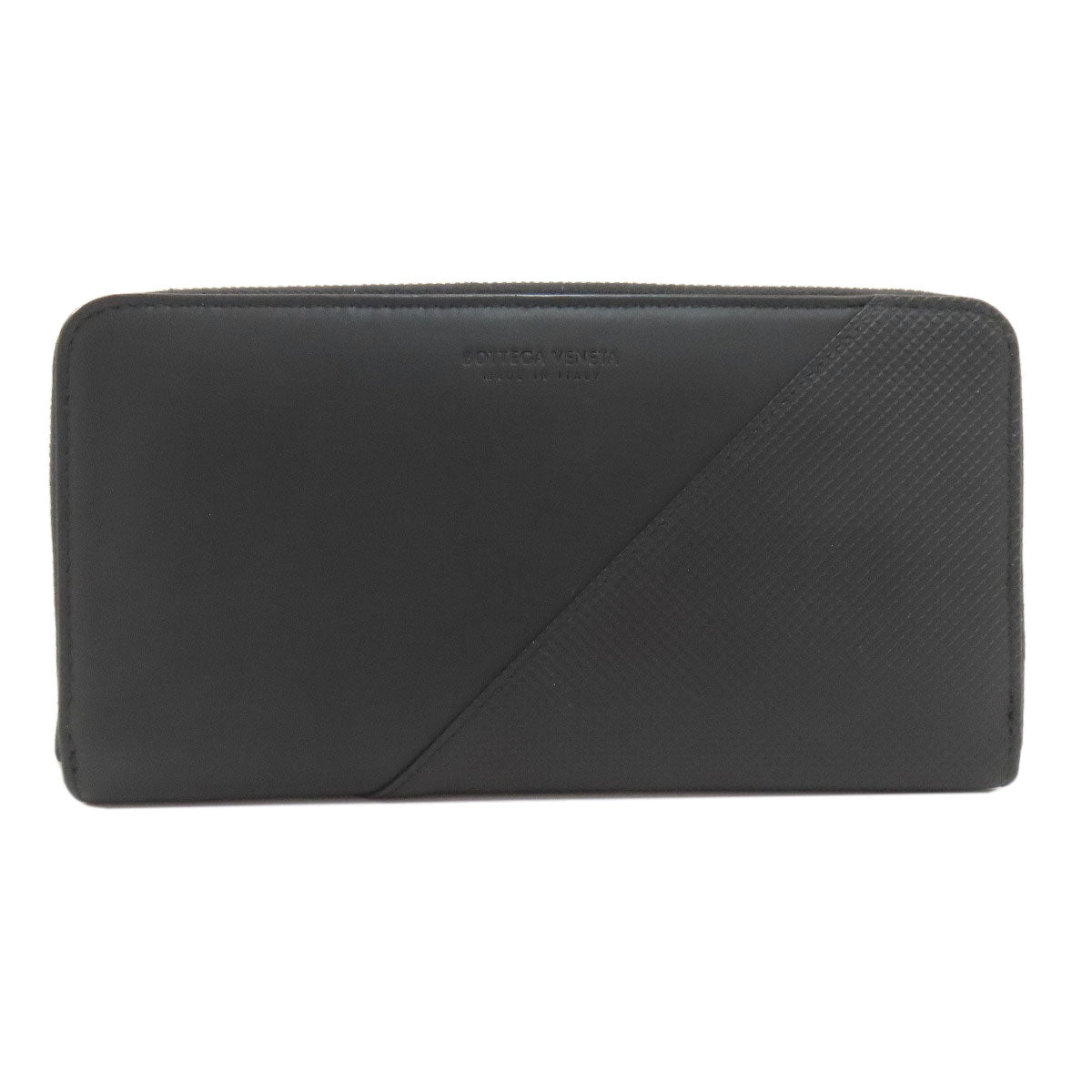 BOTTEGA VENETA Embossed finish, simple design Long wallet (with coin pocket) Leather Ladies [Used]