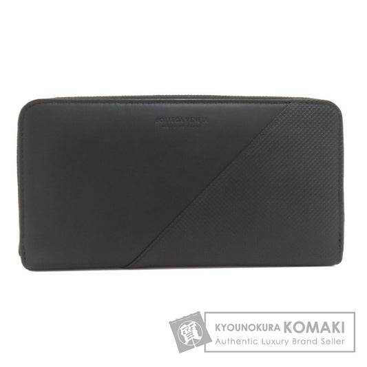 BOTTEGA VENETA Embossed finish, simple design Long wallet (with coin pocket) Leather Ladies [Used]