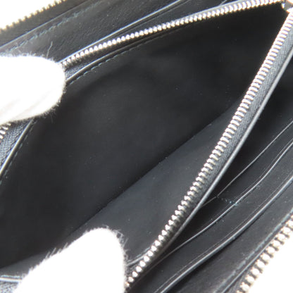 BOTTEGA VENETA Embossed finish, simple design Long wallet (with coin pocket) Leather Ladies [Used]