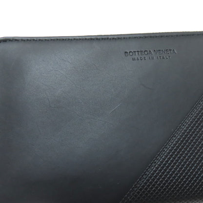 BOTTEGA VENETA Embossed finish, simple design Long wallet (with coin pocket) Leather Ladies [Used]