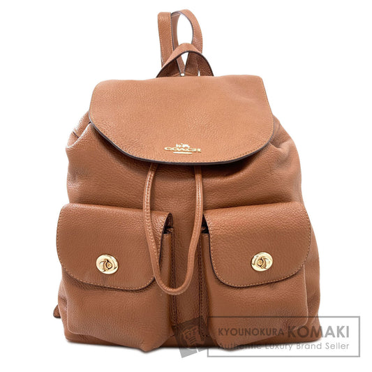 COACH F37410 logo Backpack Â· Daypack Leather Ladies [Used]