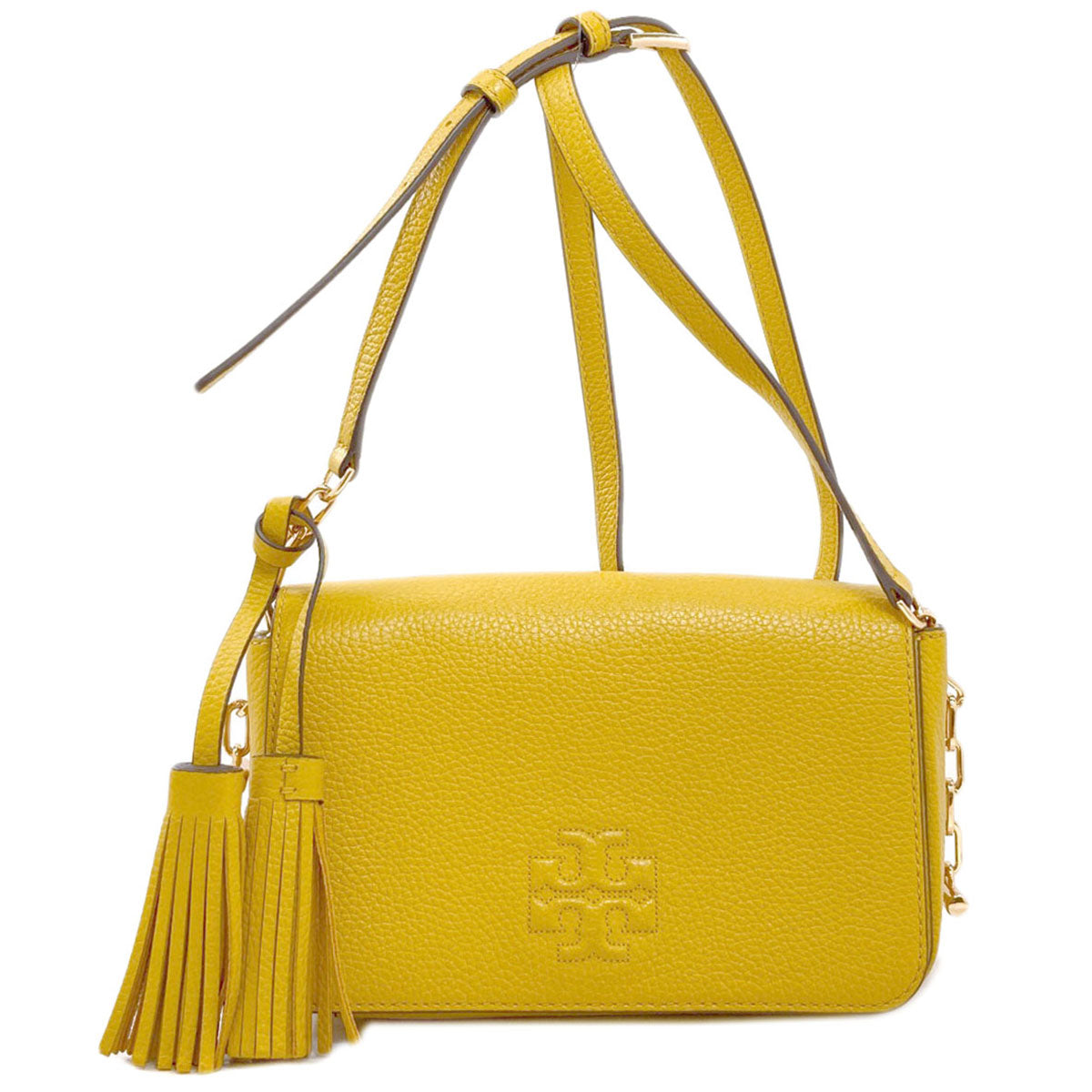 Tory Burch logo Shoulder Bag Leather Ladies [Used]