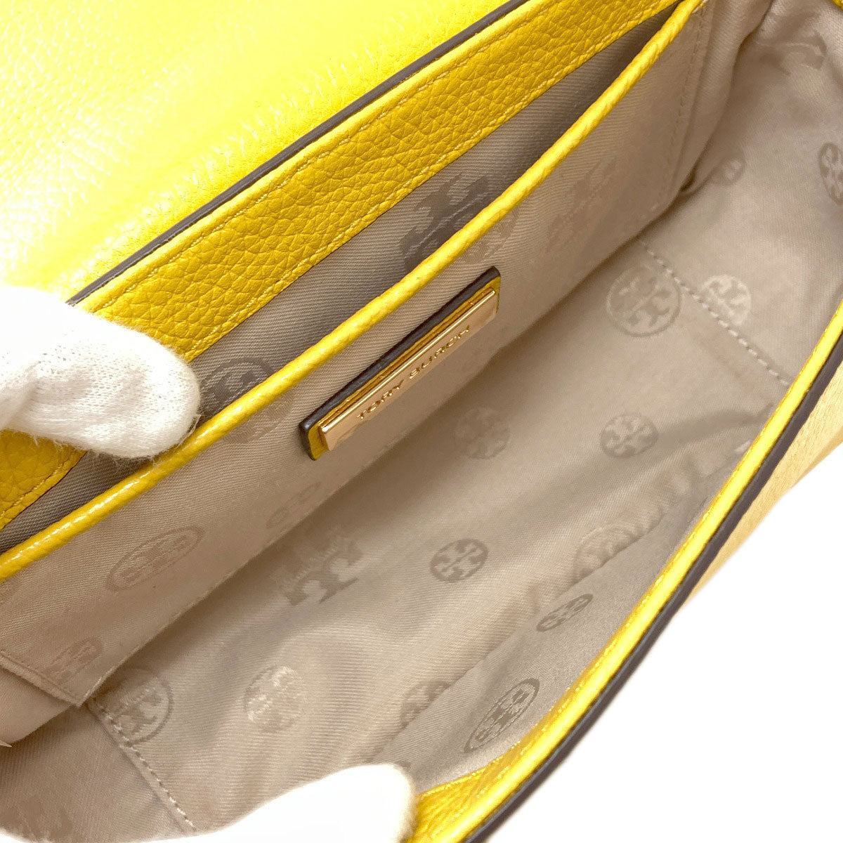 Tory Burch logo Shoulder Bag Leather Ladies [Used]