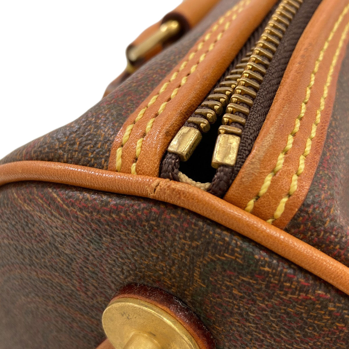 ETRO Paisley pattern Boston bag PVC Ladies [Used]