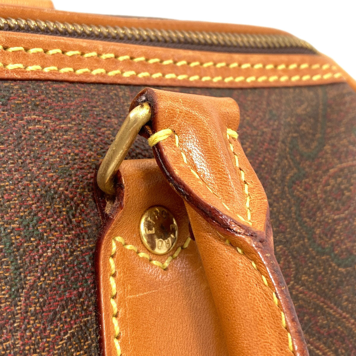 ETRO Paisley pattern Boston bag PVC Ladies [Used]