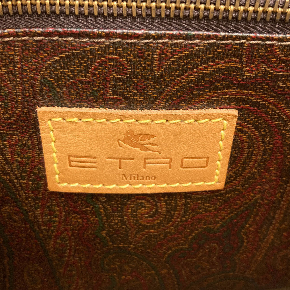 ETRO Paisley pattern Boston bag PVC Ladies [Used]