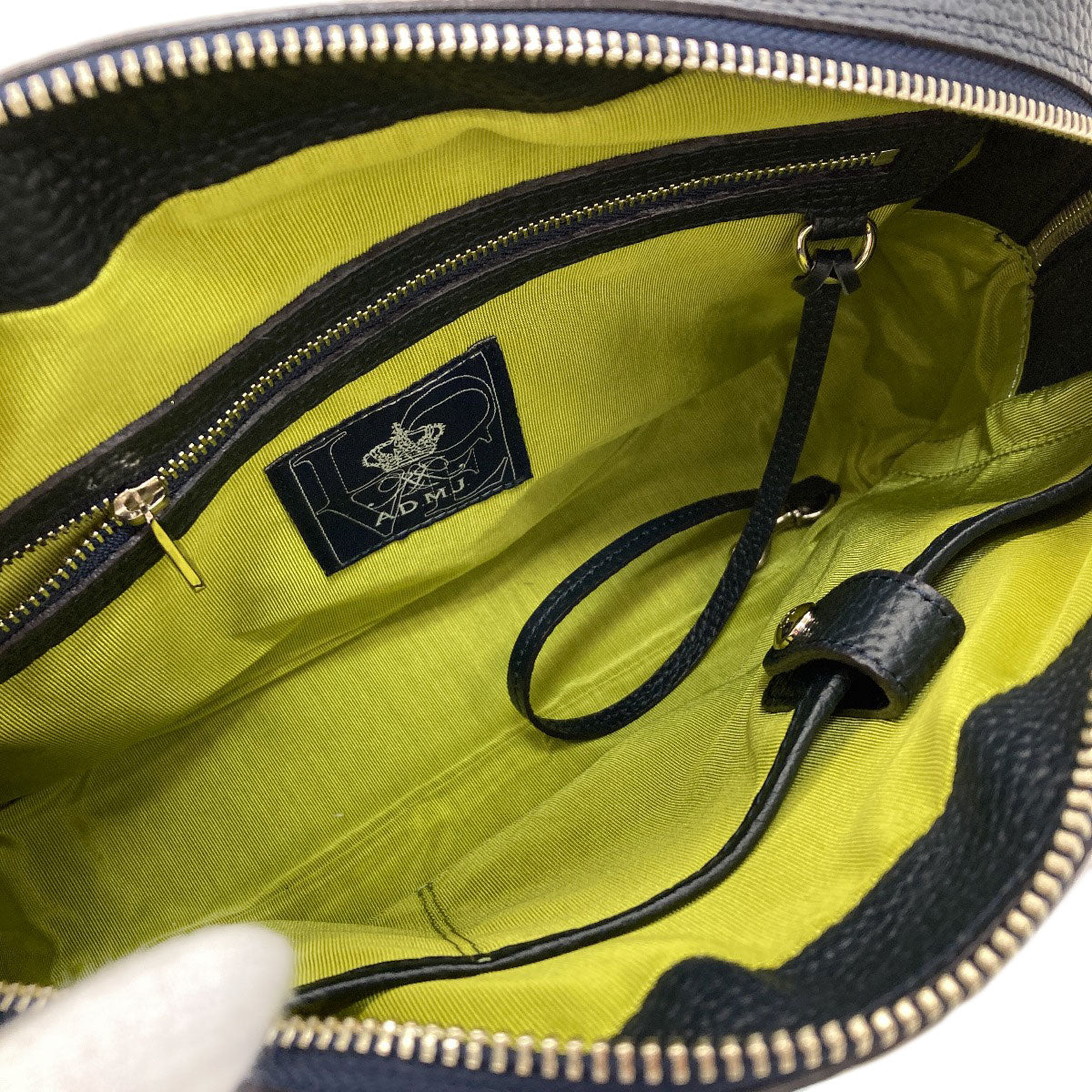 ADMJ logo Handbag Leather Ladies [Used]
