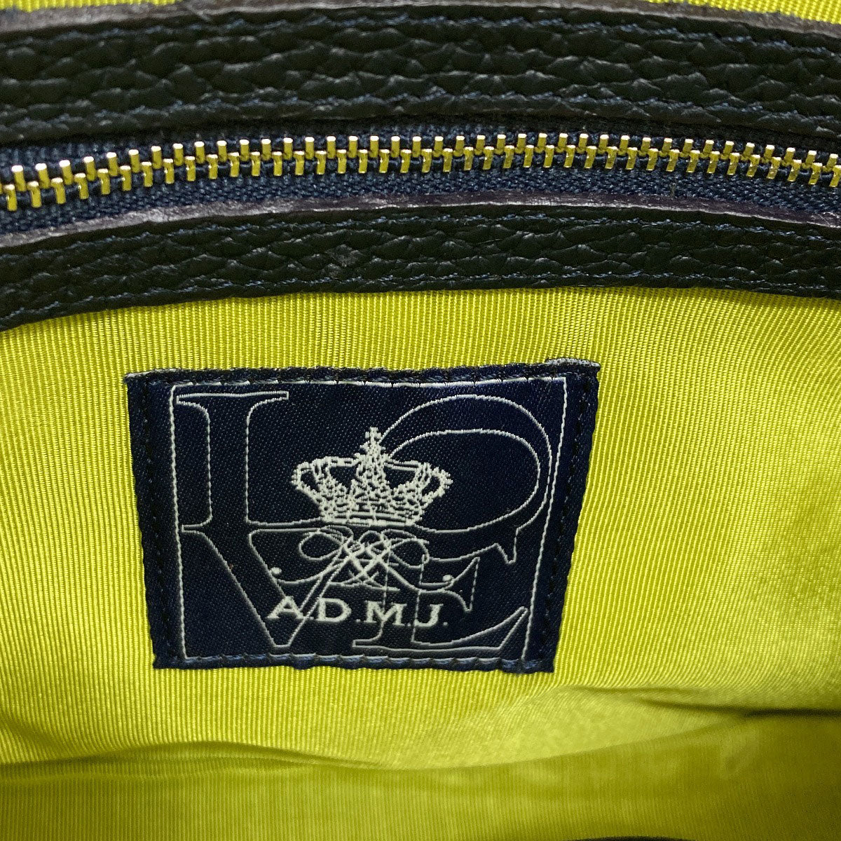 ADMJ logo Handbag Leather Ladies [Used]