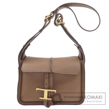 TODS T-Timeless Flap Shoulder Bag Calf Ladies [Used]