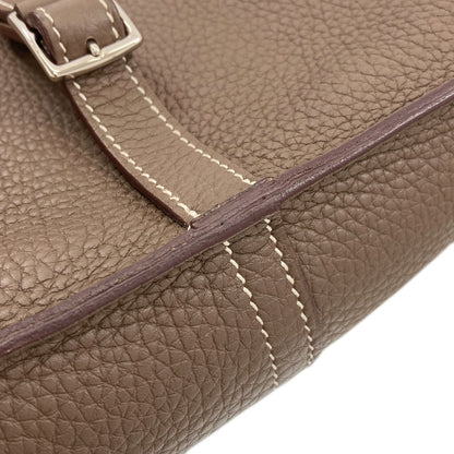 HERMES Alzan 25 Etoupe SilverHardware Handbag Taurillon Clemence Ladies [Used]