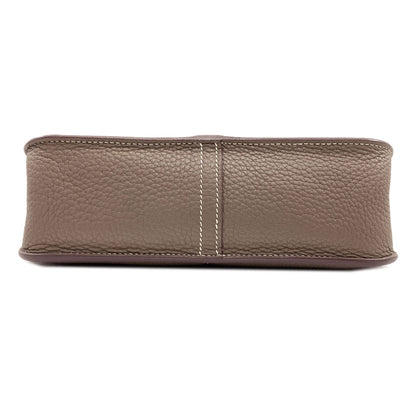 HERMES Alzan 25 Etoupe SilverHardware Handbag Taurillon Clemence Ladies [Used]