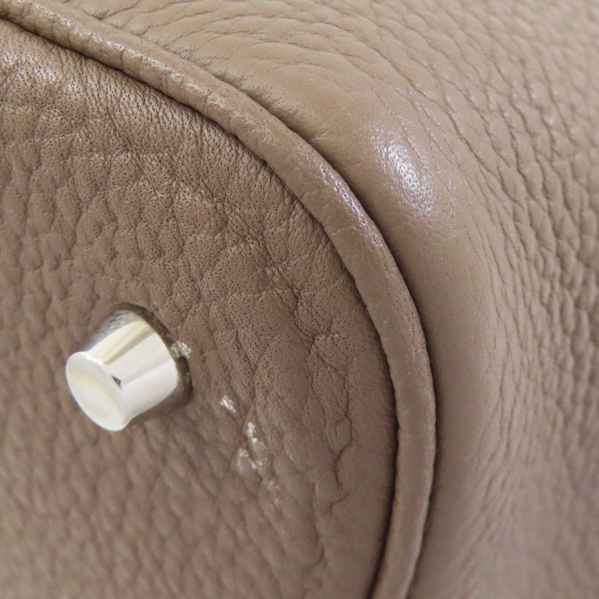HERMES Picotin Lock MM Etoupe SilverHardware Handbag Taurillon Clemence Ladies [Used]