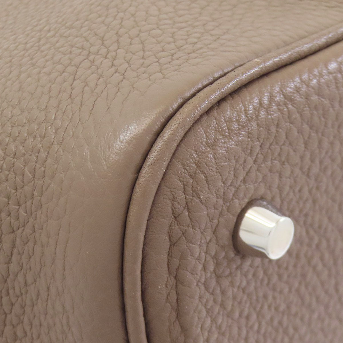 HERMES Picotin Lock MM Etoupe SilverHardware Handbag Taurillon Clemence Ladies [Used]