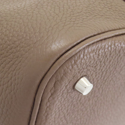 HERMES Picotin Lock MM Etoupe SilverHardware Handbag Taurillon Clemence Ladies [Used]