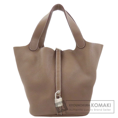HERMES Picotin Lock MM Etoupe SilverHardware Handbag Taurillon Clemence Ladies [Used]