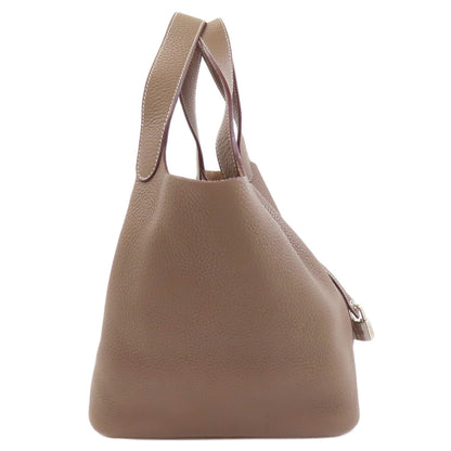 HERMES Picotin Lock MM Etoupe SilverHardware Handbag Taurillon Clemence Ladies [Used]