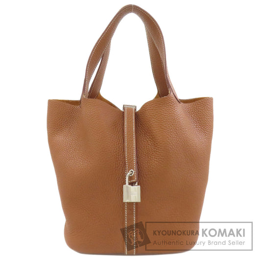 HERMES Picotin Lock MM Gold SilverHardware Handbag Taurillon Clemence Ladies [Used]