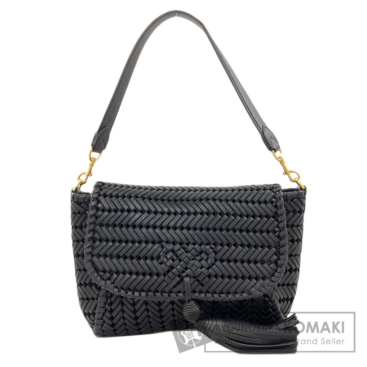 Anya Hindmarch One belt braid Shoulder Bag Leather Ladies [Used]