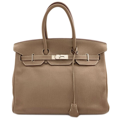 HERMES Birkin 35 Etoupe SilverHardware Handbag Togo Ladies [Used]