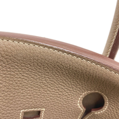 HERMES Birkin 35 Etoupe SilverHardware Handbag Togo Ladies [Used]