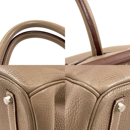 HERMES Birkin 35 Etoupe SilverHardware Handbag Togo Ladies [Used]