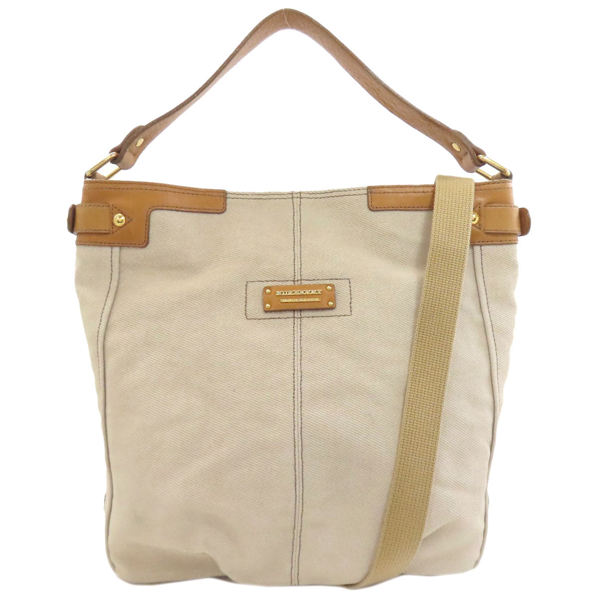BURBERRY 2WAY Handbag Canvas LeatherLadies [Used]