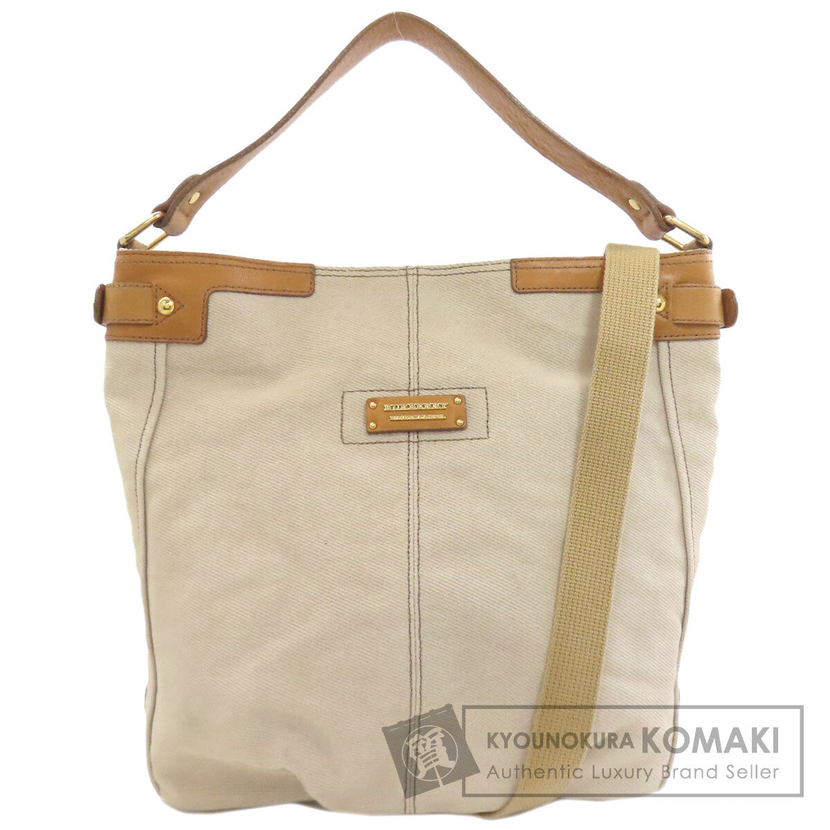 BURBERRY 2WAY Handbag Canvas LeatherLadies [Used]