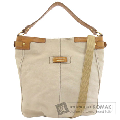 BURBERRY 2WAY Handbag Canvas LeatherLadies [Used]