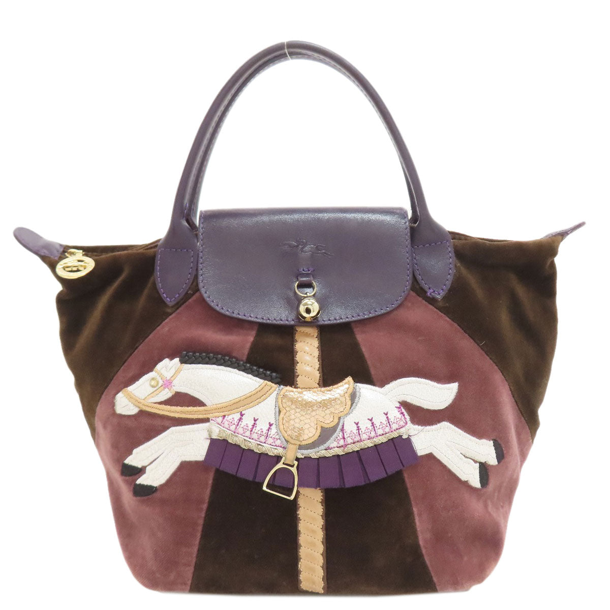 Longchamp Le Pliage Handbag Velor Ladies [Used]