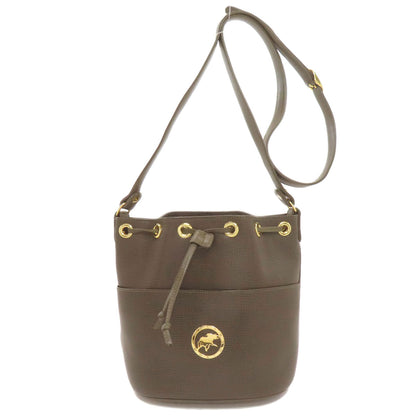 HUNTING WORLD logo Shoulder Bag Leather Ladies [Used]