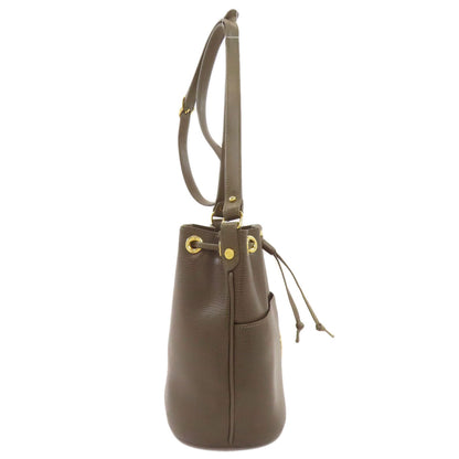 HUNTING WORLD logo Shoulder Bag Leather Ladies [Used]
